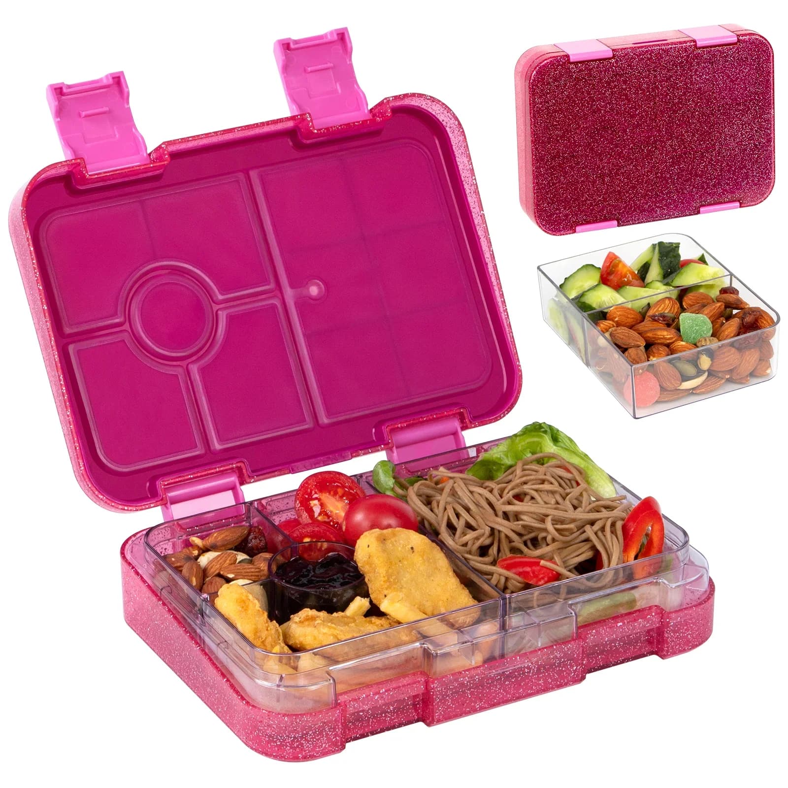 Bekas Makanan Bento Kedap Mudah Alih Mesra Ketuhar Gelombang Mikro dengan Sudu dan Garpu untuk Pelajar dan Pejabat