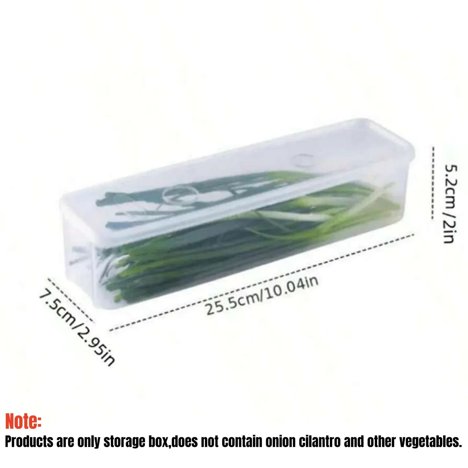 1/2/4 Pcs Bekas Simpanan Peti Sejuk Kedap Udara dengan Penutup untuk Daun Bawang, Ketumbar & Mi