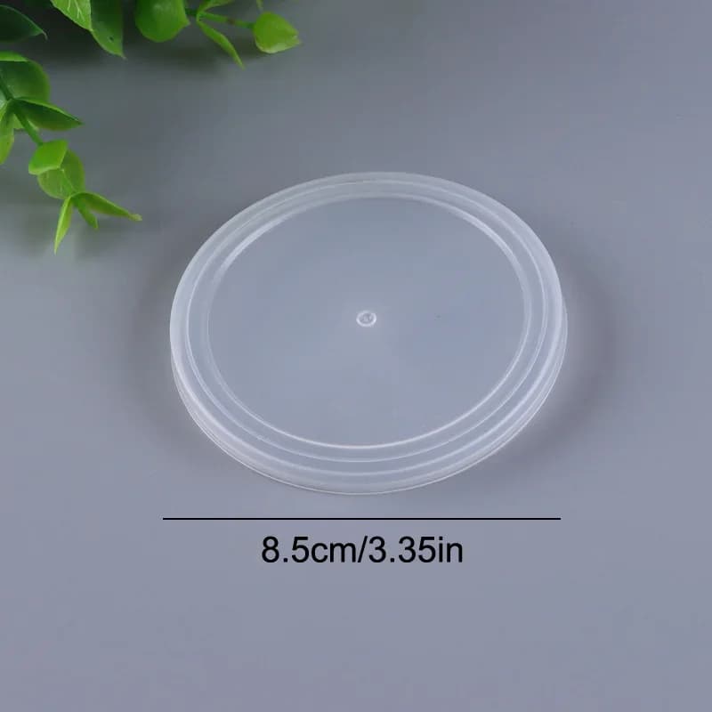 5 Pcs Penutup Tin Mudah Alih Jelas ABS Penutup Simpanan Makanan Boleh Diguna Semula Barangan Haiwan Peliharaan