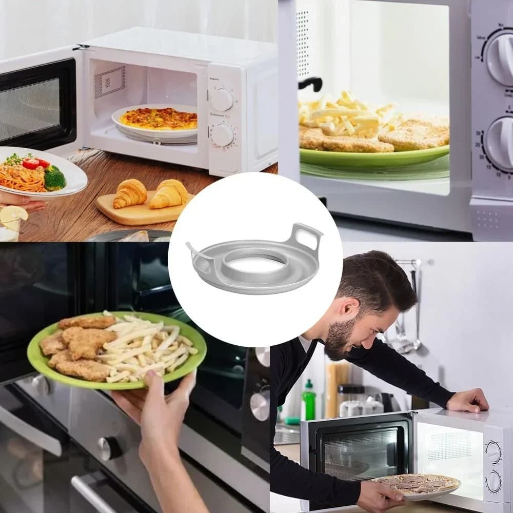 Dulang Pinggan Gelombang Mikro Baharu Anti-Bentuk Bekalan Memasak Rumah Pemegang Pinggan Gelombang Mikro PP untuk Mangkuk, Pemegang Pengukus Mudah Dibersihkan