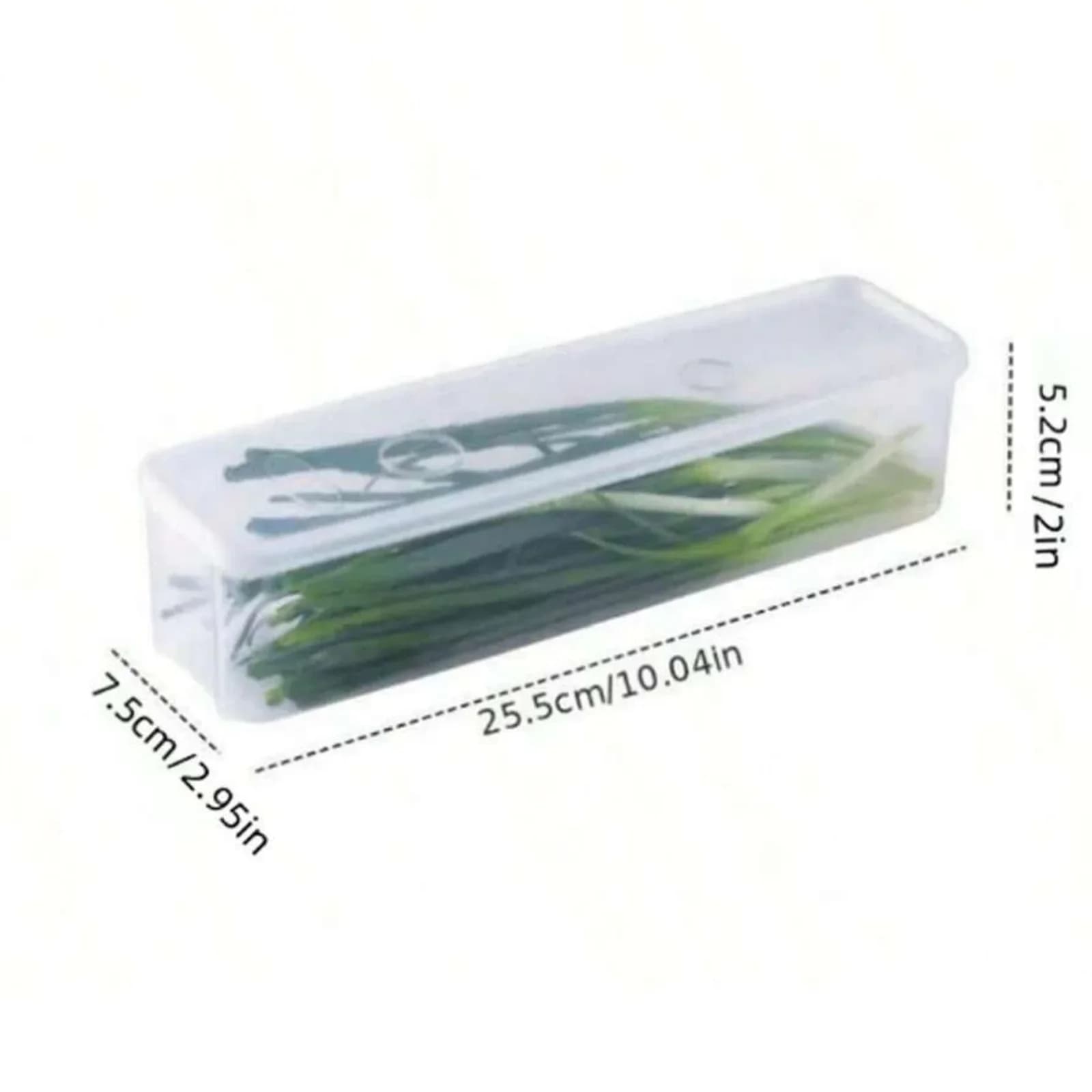 1/2/4 Pcs Bekas Simpanan Peti Sejuk Kedap Udara dengan Penutup untuk Daun Bawang, Ketumbar & Mi