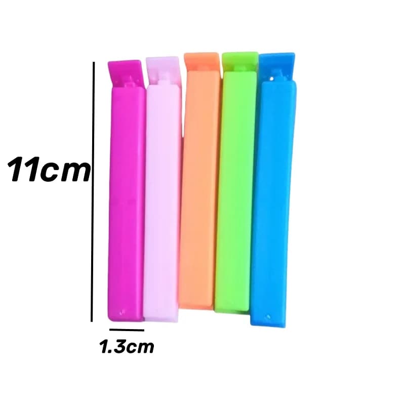 Klip Pengedap Beg Plastik Makanan Berwarna-warni (5-30 Pcs)