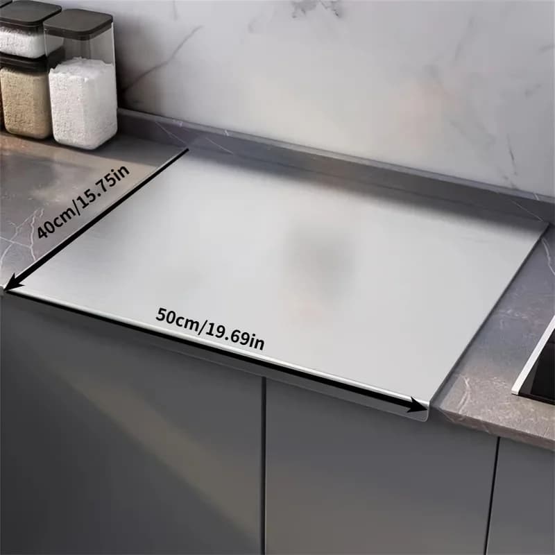 Papan Pemotong Keluli Tahan Karat Boleh Lipat Saiz Besar, Perkakas Dapur untuk Rumah & Luar