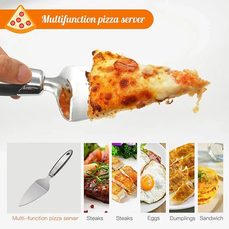 Pemotong Pizza Roda Keluli Tahan Karat Premium Pisau Pemotong Roti Kek Biskut Alatan Dapur