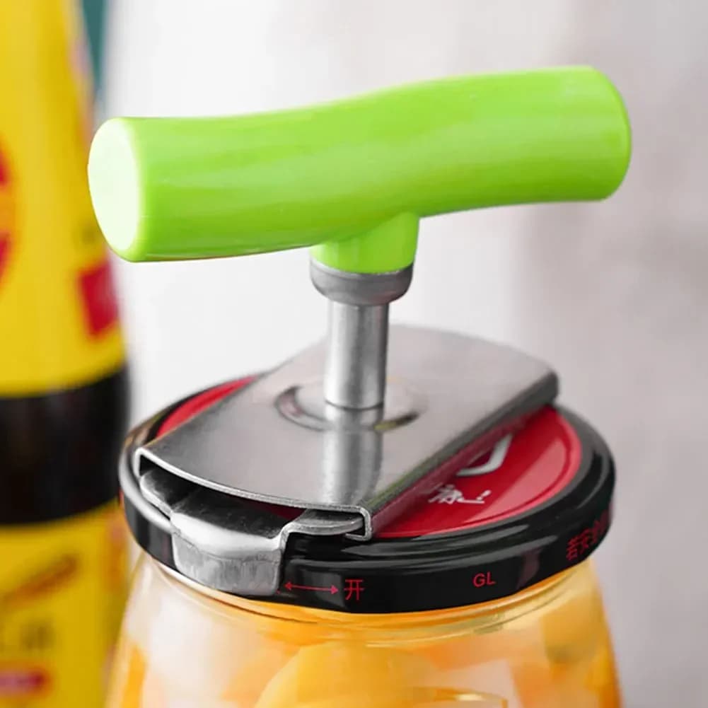 Pembuka Balang Keluli Tahan Karat Serbaguna | Alat Boleh Laras Jimat Tenaga untuk Penutup Botol & Tin