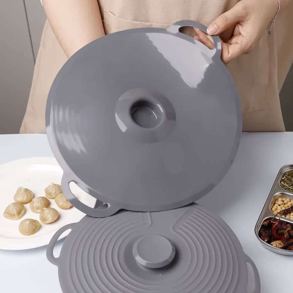 Penutup Mangkuk Silikon, Penutup Percikan Gelombang Mikro, Penutup Tahan Haba Boleh Guna Semula, Sesuai untuk Mangkuk, Pinggan, Periuk, Kuali, Dapur, Ketuhar