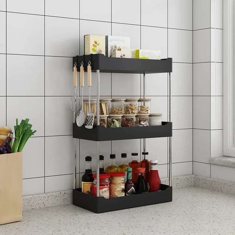 Rak Simpanan Rempah Dapur Serbaguna - Rak Susun Rempah Ratus Sudut Meja
