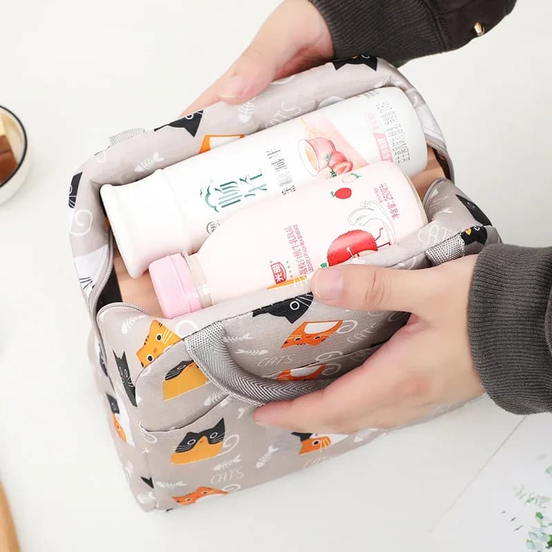 Beg Bekal Penebat Haba Kapasiti Besar Berwarna-warni Beg Bento Kerajang Aluminium Tebal
