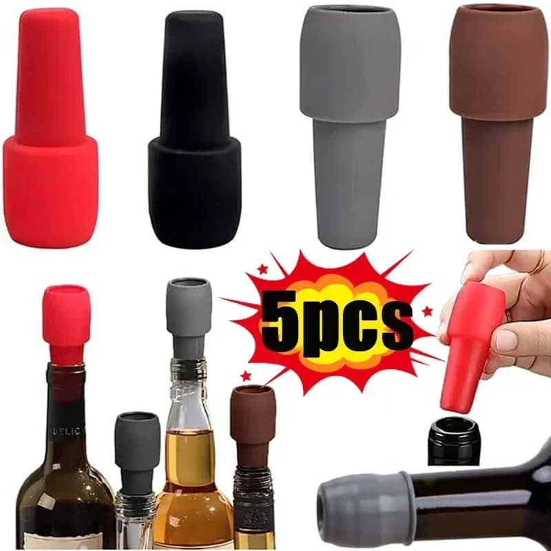 Penyumbat Botol Wain Merah Sejagat dengan Pengedap Berganda Silikon Lembut Perkakas Wain Bar Peralatan Dapur