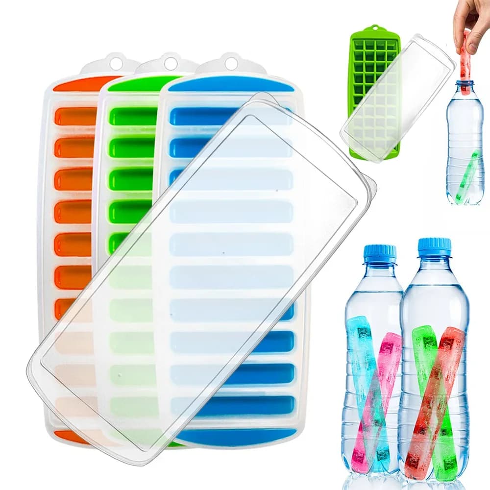 Dulang Acuan Kiub Ais Bertutup Boleh Tolak Keluar untuk Botol Air