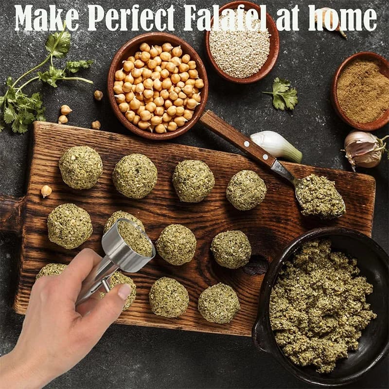 Penceduk Pembuat Falafel & Bebola Daging Keluli Tahan Karat Acuan Falafel Tidak Melekat