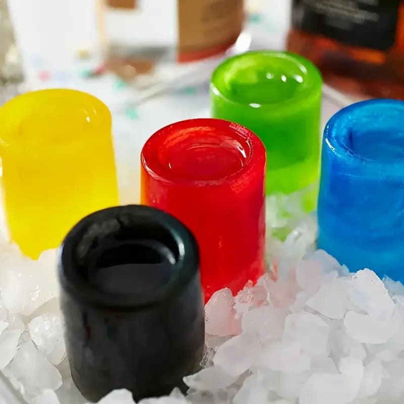 Acuan Kiub Ais Silikon 4 Lubang Tekan Bentuk Cawan Bulat Kreatif untuk Wiski Bir Bar Dapur