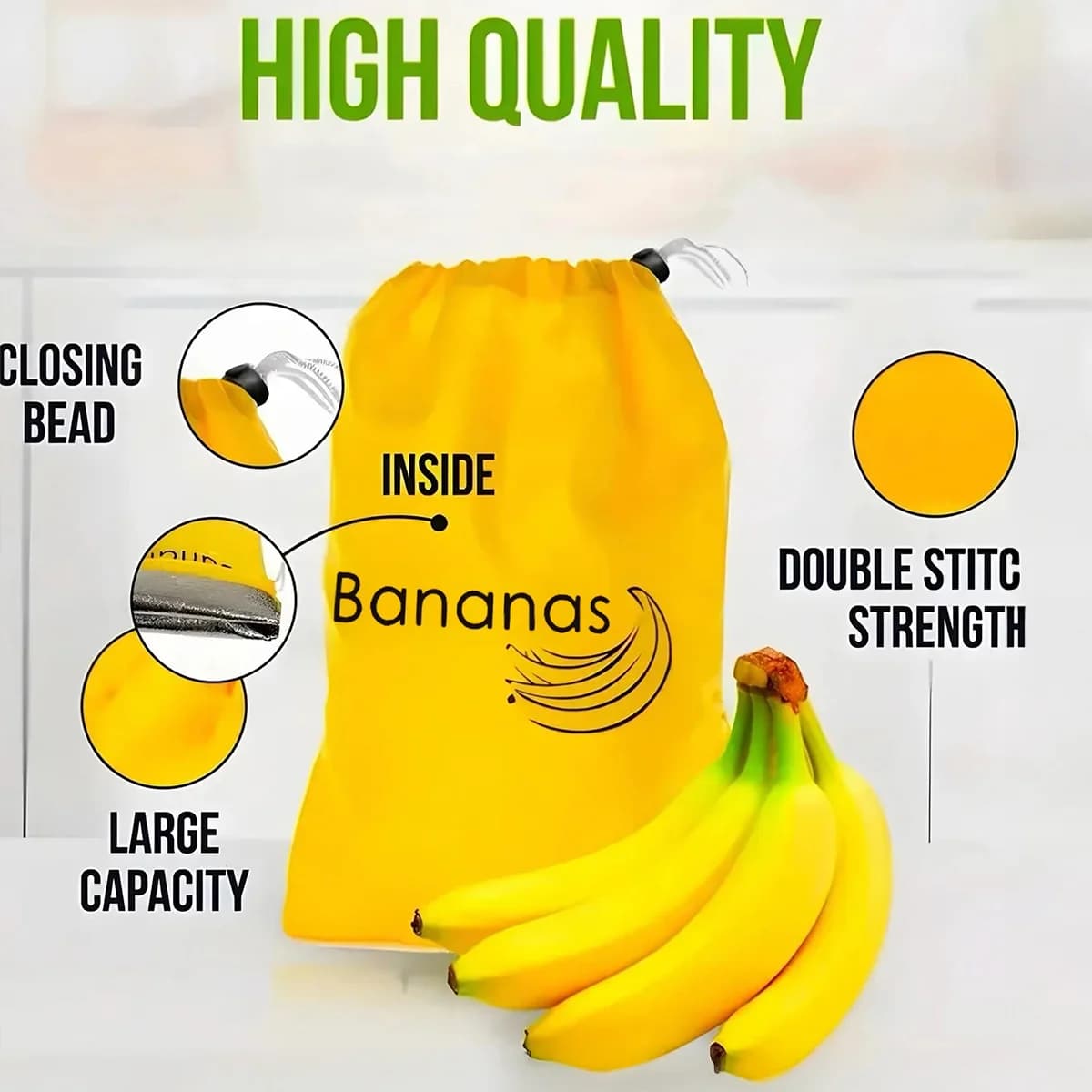 Beg Penyimpan Pisang 1/2/3/5 Keping Beg Kekal Segar Filem Aluminium Penebat