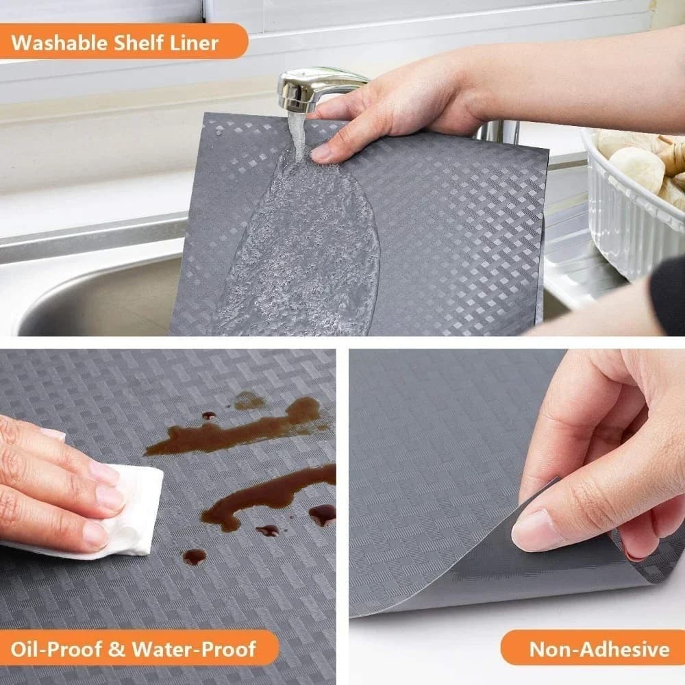 Pelapik Laci & Rak Kalis Air Anti Gelincir Alas Almari Dapur & Meja Makan