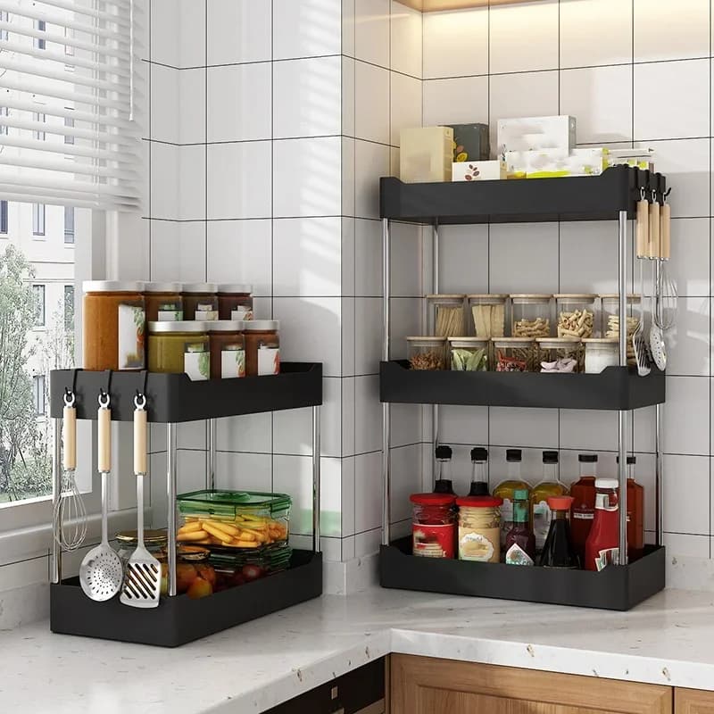 Rak Simpanan Rempah Dapur Serbaguna - Rak Susun Rempah Ratus Sudut Meja