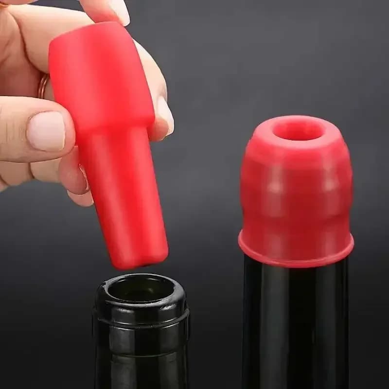 Penyumbat Botol Wain Merah Sejagat dengan Pengedap Berganda Silikon Lembut Perkakas Wain Bar Peralatan Dapur