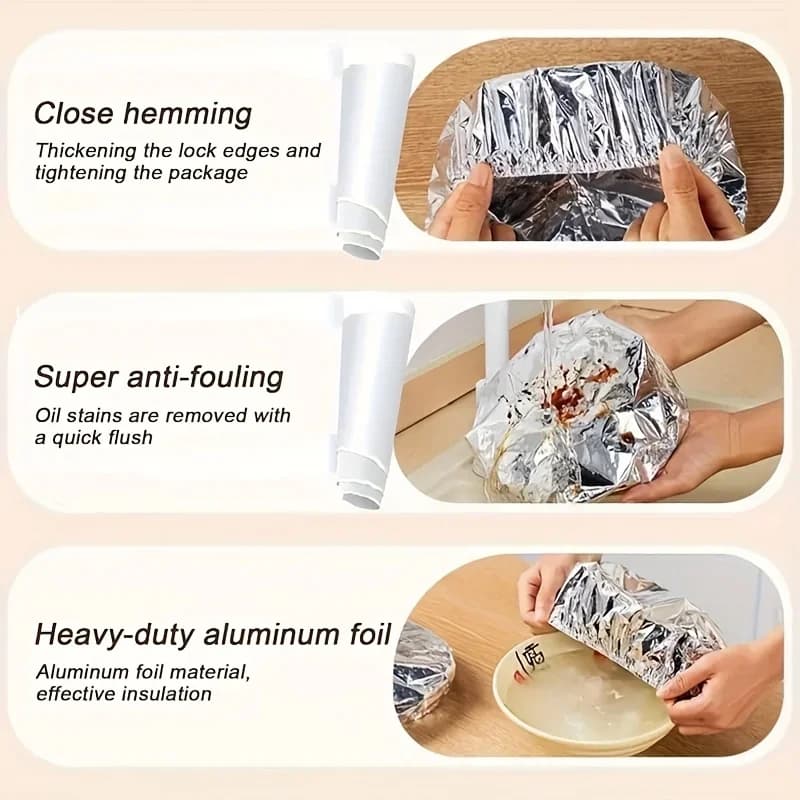Penutup Kerajang Aluminium Mangkuk & Pinggan Penebat Haba (10/100 Pcs)