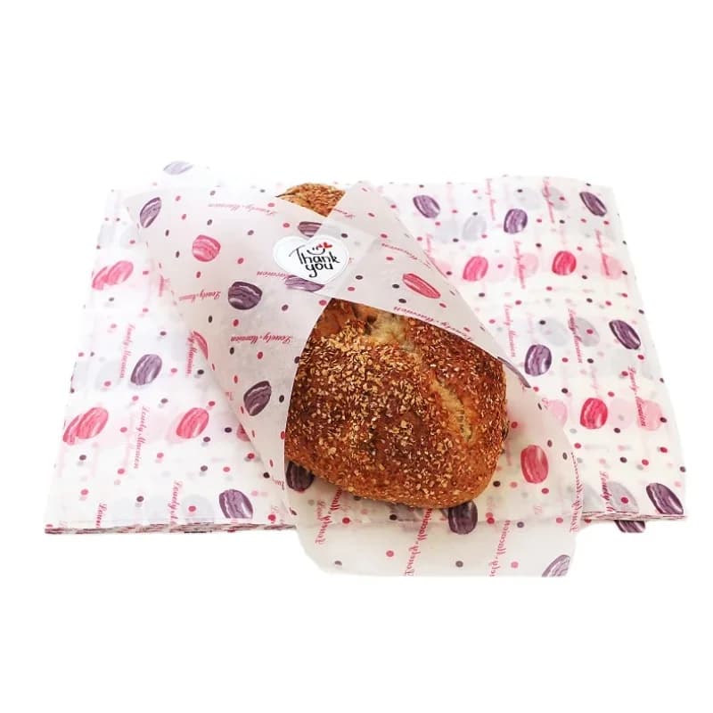 50 Keping/Set Kertas Lilin Gred Makanan Kertas Kalis Minyak Pembungkus Makanan untuk Roti Sandwich Burger Kentang Goreng Alatan Membakar