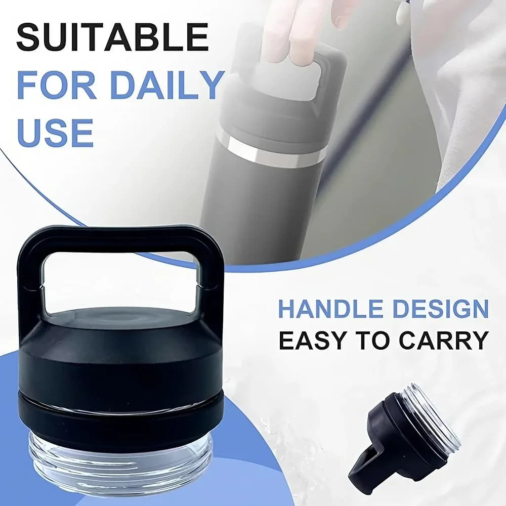 Penutup Gantian Rambler Chug 1/2/3 Keping, Serasi dengan Model YT 18oz, 26oz, 36oz, 64oz - Aksesori Penutup Botol Sukan