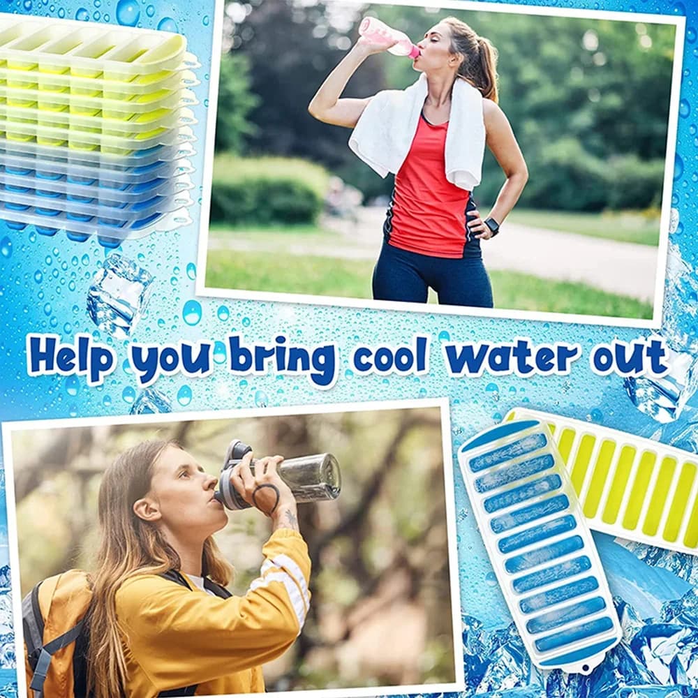 Dulang Acuan Kiub Ais Bertutup Boleh Tolak Keluar untuk Botol Air