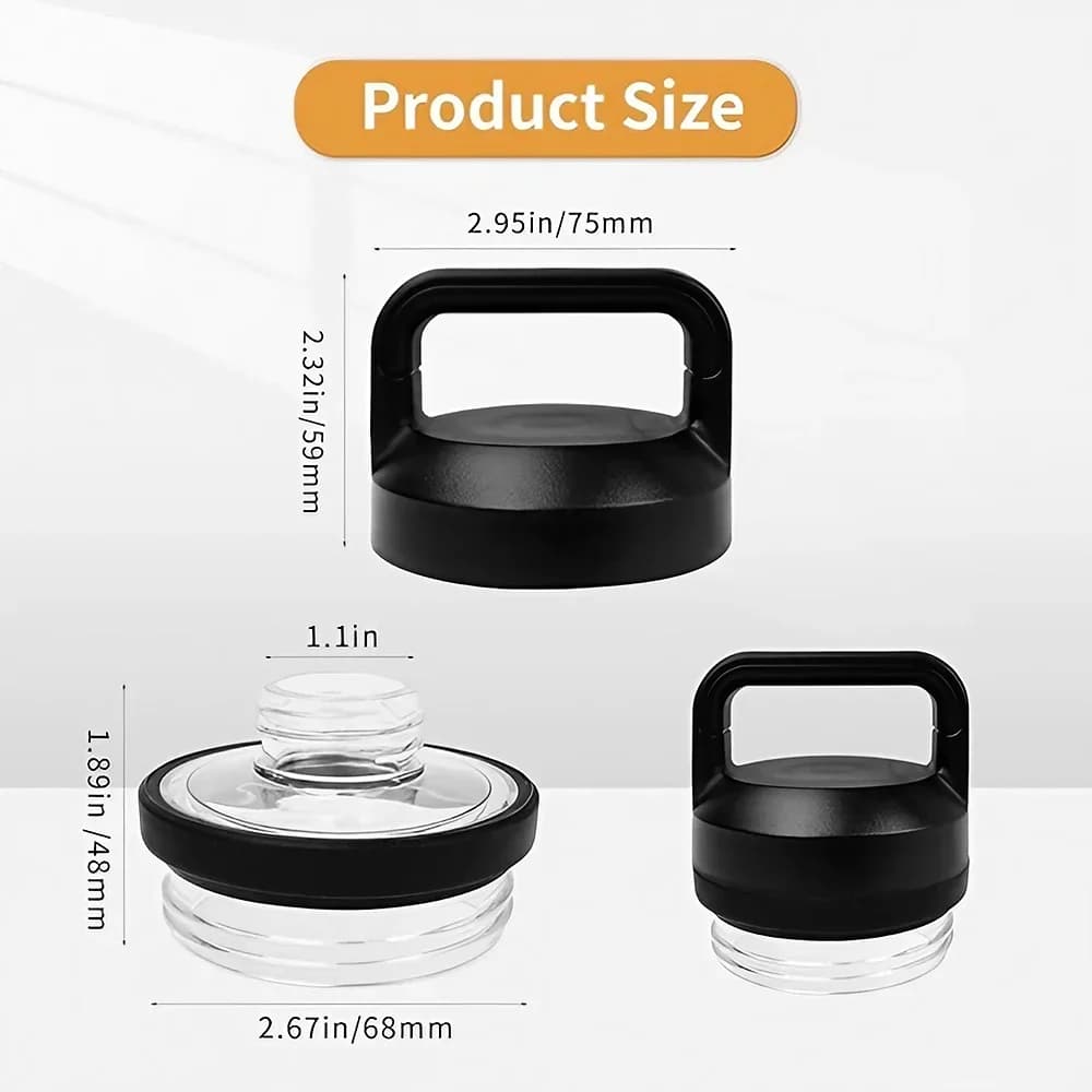 Penutup Gantian Rambler Chug 1/2/3 Keping, Serasi dengan Model YT 18oz, 26oz, 36oz, 64oz - Aksesori Penutup Botol Sukan