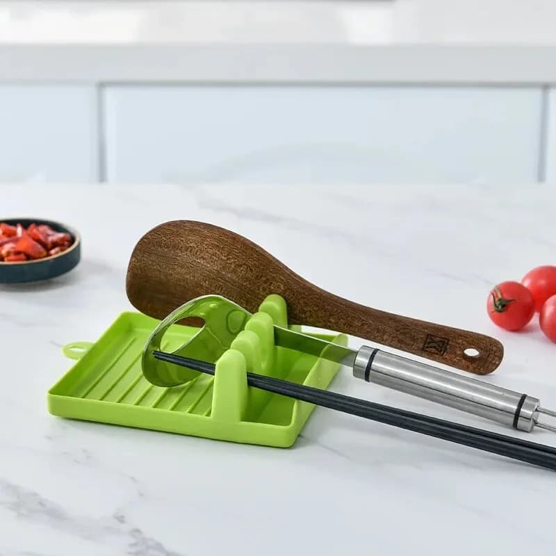[Jualan Hangat] 1 Pc Rak Sudip Penutup Periuk Meja Dapur, Pemegang Sudu Sup & Penyepit Makanan
