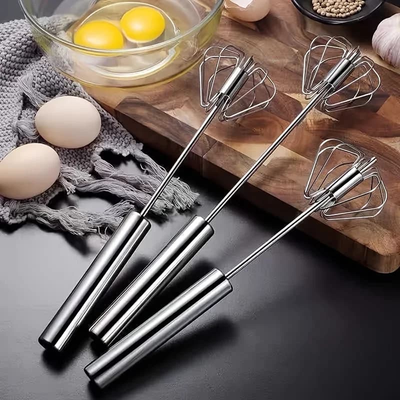 Pengocok Telur Keluli Tahan Karat Semi-Automatik Tahan Lasak