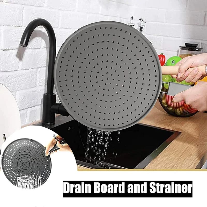 Penghadang Percikan Silikon Dapur dengan Pemegang, Pelindung Percikan Minyak Tahan Haba Penutup Kuali Dapur