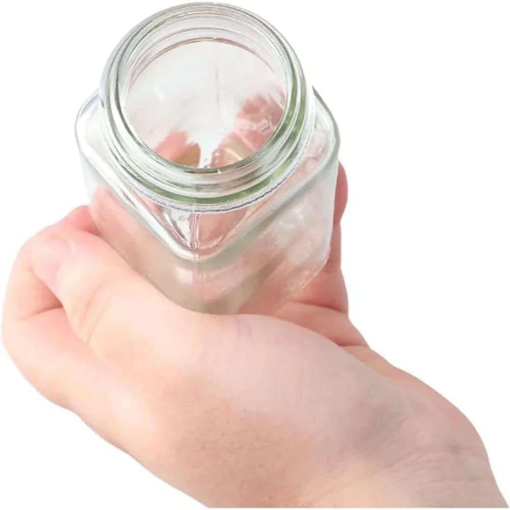 Set Balang Rempah Kaca 6/12/24 Unit dengan Penutup Buluh atau Logam, Pelekat Label dan Corong Boleh Lipat
