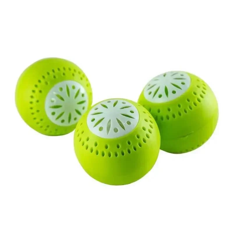 Set 3 Pcs Penyahbau Peti Sejuk, Bebola Penyingkir Bau Peti Ais Karbon Aktif untuk Rumah & Dapur