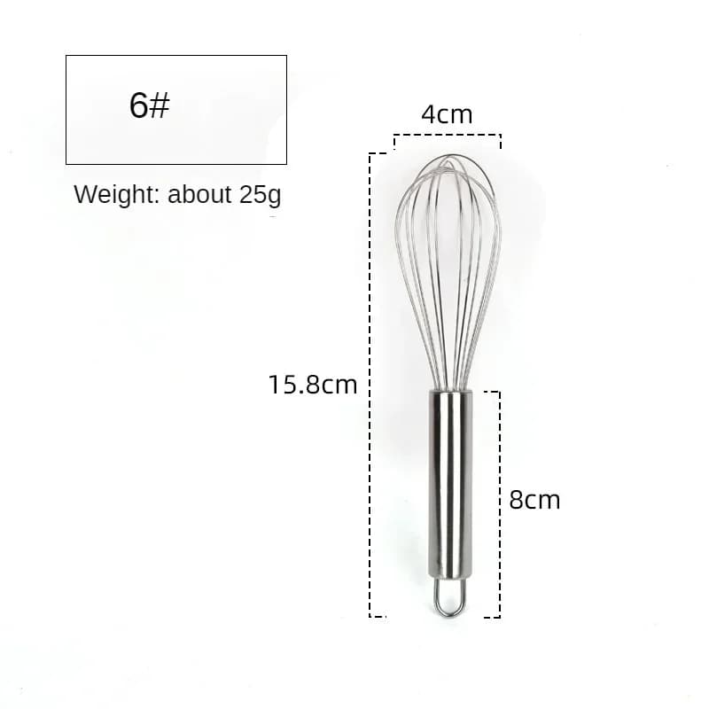 Pengocok Telur Keluli Tahan Karat 6/8/10/12 Inci Pemukul Manual Wayar Belon untuk Membakar dan Memasak